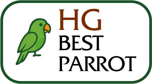 Logo featuring a green parrot and text 'HG Best Parrots'.