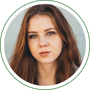 Young woman with long brown hair.