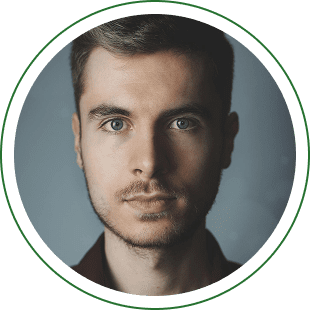 Portrait of a man with a beard.